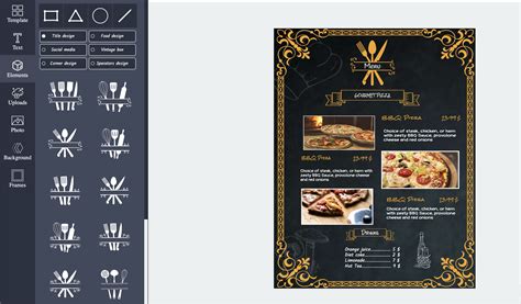 Menu Maker – Online Customized Menu Design for .